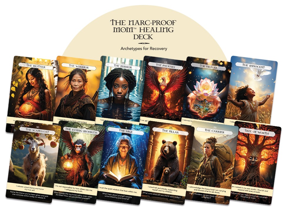 The Narc-Proof Mom Healing Deck. Heal after narcissistic abuse and divorce.